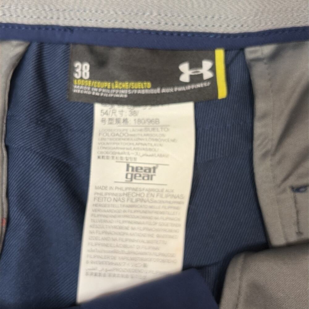 Under Armour Golf Shorts Men’s 38 Heat Gear Blue - Picture 2 of 6